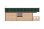 Corrib 40sqM Log Cabins  -  6m x 8m - 1 bed  Loghouse